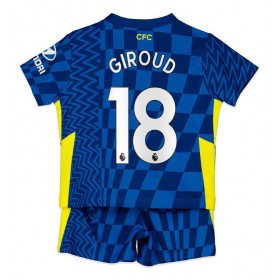Chelsea Olivier Giroud 18 Kinder Heim Trikotsatz 2021/22 Kurzarm (+ Kurze Hosen)